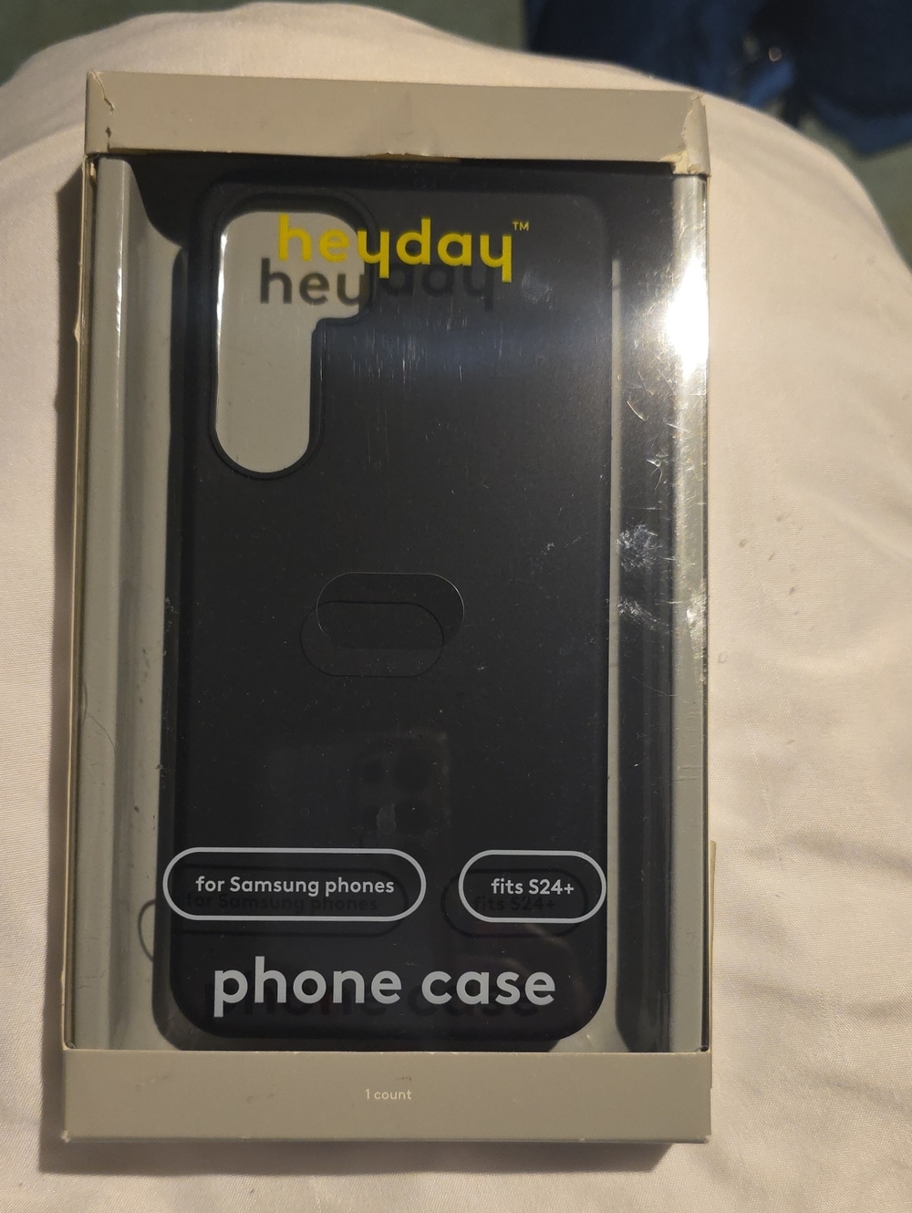 heyday Black Slim Protective Phone Case for Samsung S24+